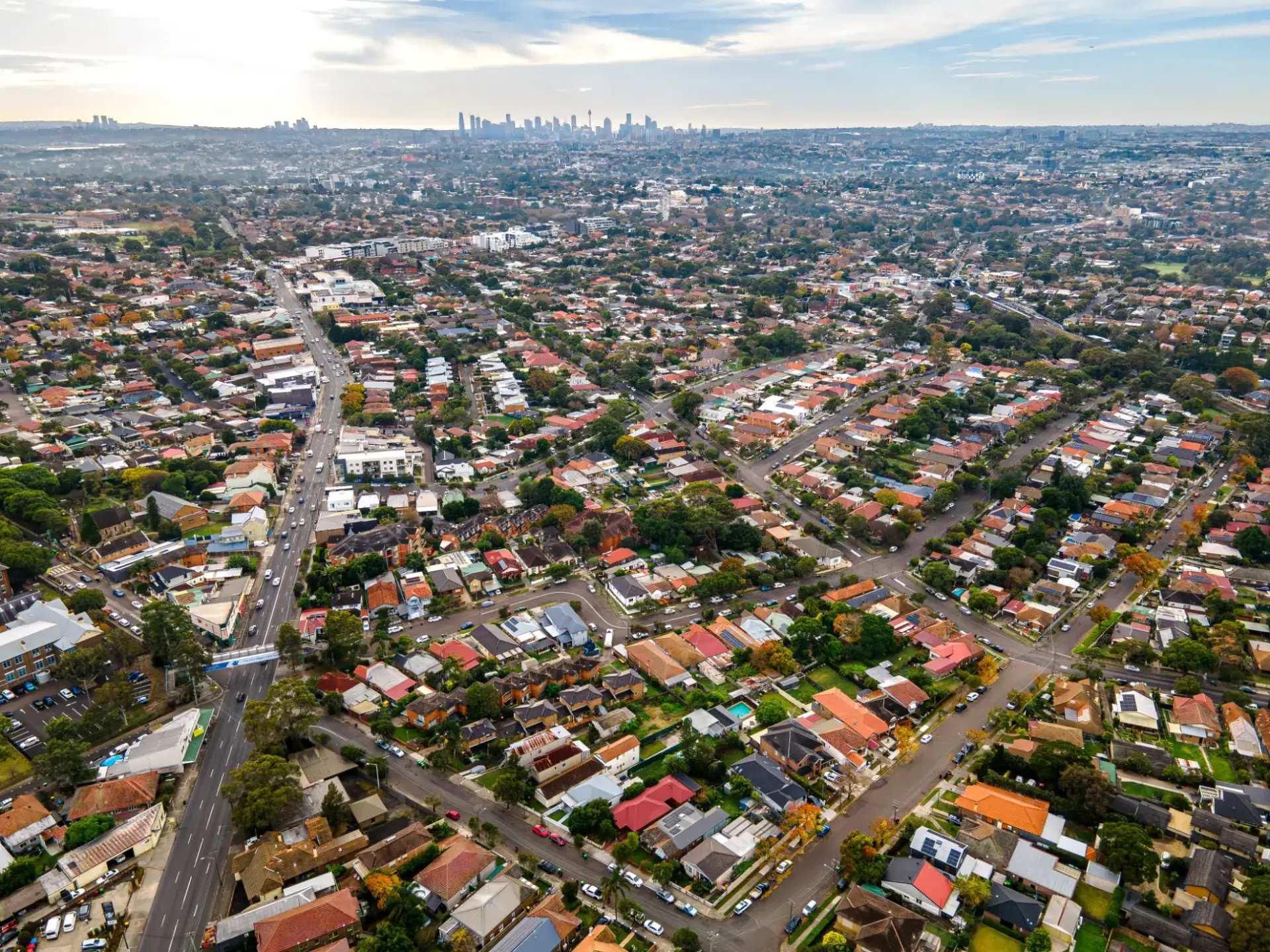 aerial view of Sydney