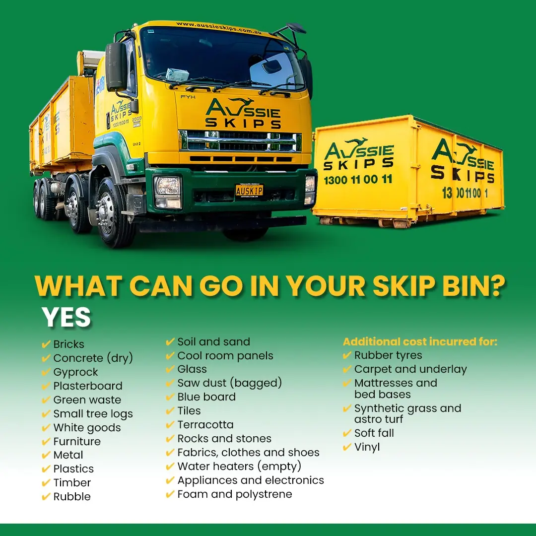 what can go in a skip bin
