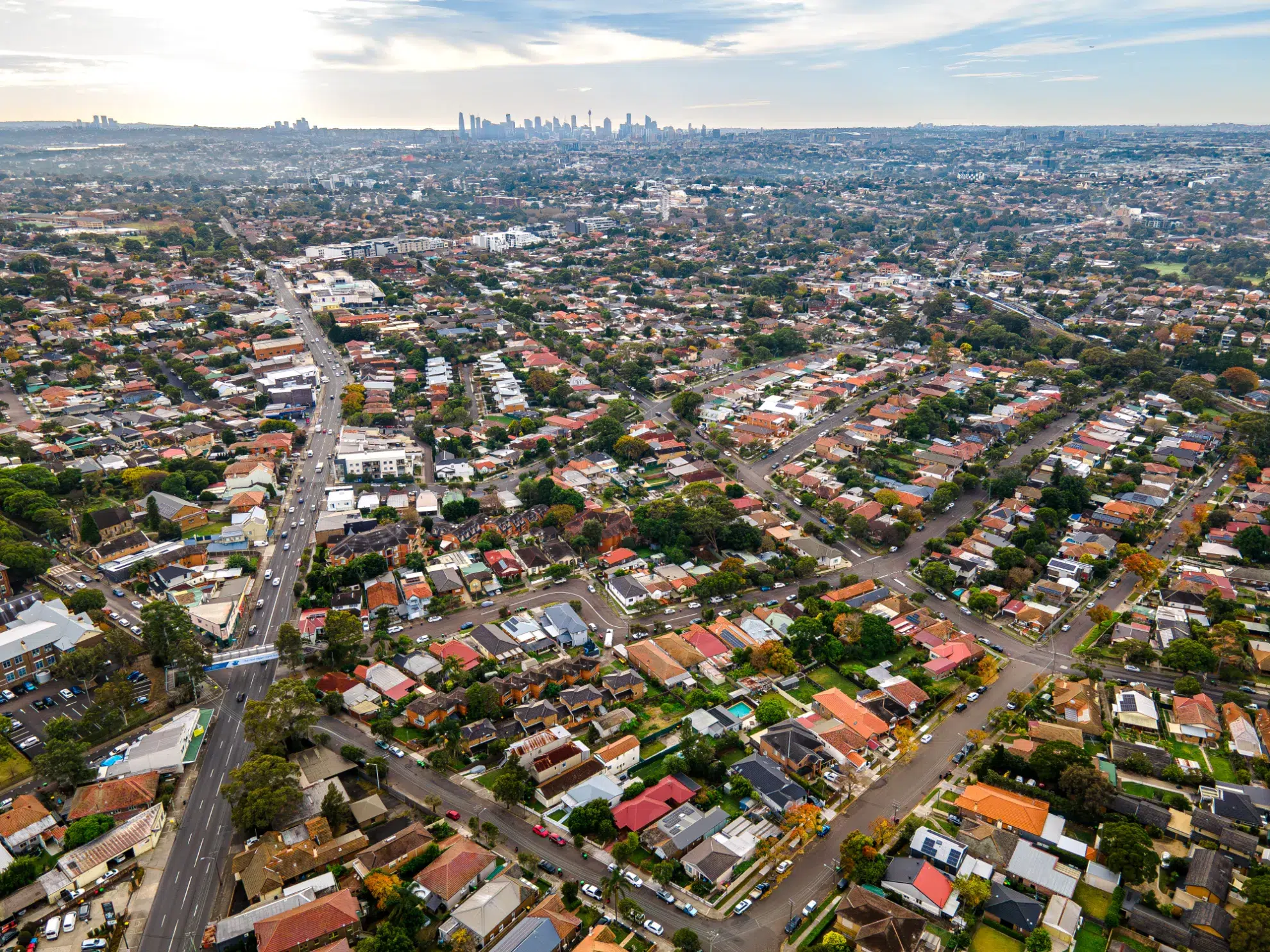 aerial view of Sydney