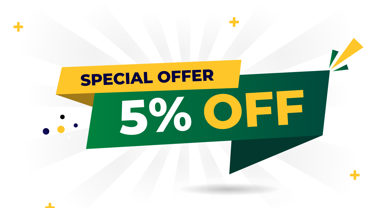 5 percent off badge
